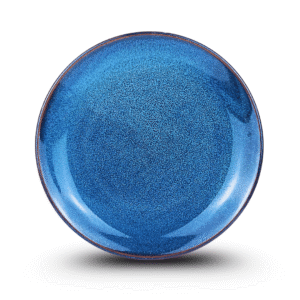 Đĩa Tròn D24 Men Hỏa Biến Xanh Sóng Biển – Gốm Sứ Bát Tràng Cao Cấp