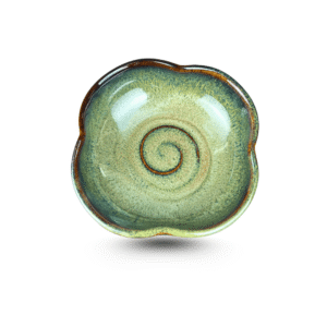 Đĩa Chấm Thủ Công Bát Tràng D7 – Men Rêu Xanh, Nhỏ Gọn, Sang Trọng