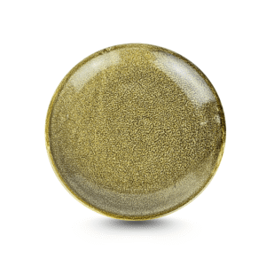 Đĩa Tròn D22 Men Hỏa Biến Gấm Vàng – Gốm Sứ Bát Tràng Cao Cấp