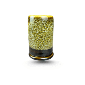 Lọ Đựng Tăm Nhỏ Gọn Men Gấm Vàng – Gốm Sứ Bát Tràng Sang Trọng