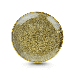 Đĩa Tròn D24 Men Hỏa Biến Gấm Vàng – Gốm Sứ Bát Tràng Cao Cấp