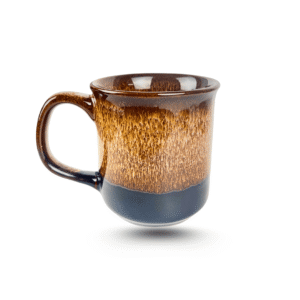 Cốc Gốm Có Quai Uống Trà 250ml – Men Nâu Tuyết D8H9 Thanh Lịch, Tinh Tế