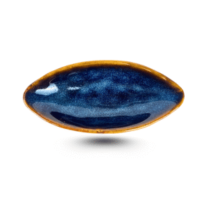 Đĩa Thuyền Bầu Mini Men Xanh Sóng Biển D14H7 – Gốm Bát Tràng Độc Đáo, Trang Trí Bàn Ăn Sang Trọng