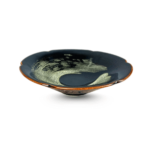 Đĩa Hoa 6 Cánh Men Cánh Gián – Vẻ Đẹp Cổ Điển Từ Làng Gốm Bát Tràng