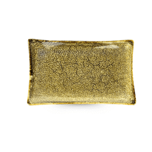 Đĩa Chữ Nhật S3 Gấm Vàng – Gốm Sứ Hỏa Biến Bát Tràng