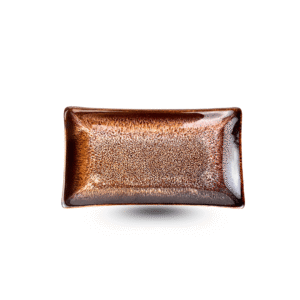 Đĩa Chữ Nhật S1 Nâu Tuyết – Gốm Sứ Hỏa Biến Bát Tràng