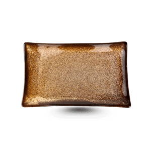 Đĩa Chữ Nhật S3 Nâu Tuyết – Gốm Sứ Hỏa Biến Bát Tràng