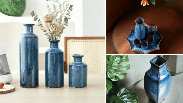 Top 10 Mẫu Gốm Men Hỏa Biến Được Yêu Thích Nhất Mọi Thời Đại 4 Bài trí bình hoa gốm men hỏa biến cùng gomie