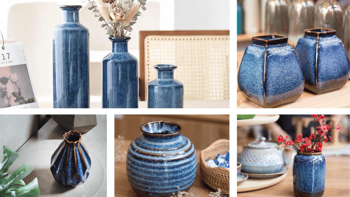 Trang Trí Nhà Bếp: 5+ Bí Quyết Decor Với Gốm Sứ Thủ Công | Gomie 2 bình hoa trang trí nhà bếp