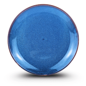 Đĩa Tròn D26 Men Hỏa Biến Xanh Sóng Biển – Gốm Sứ Bát Tràng Cao Cấp