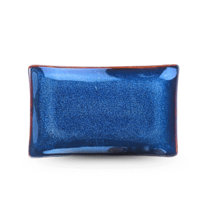 Đĩa Chữ Nhật S3 Xanh Sóng Biển – Gốm Sứ Hỏa Biến Bát Tràng