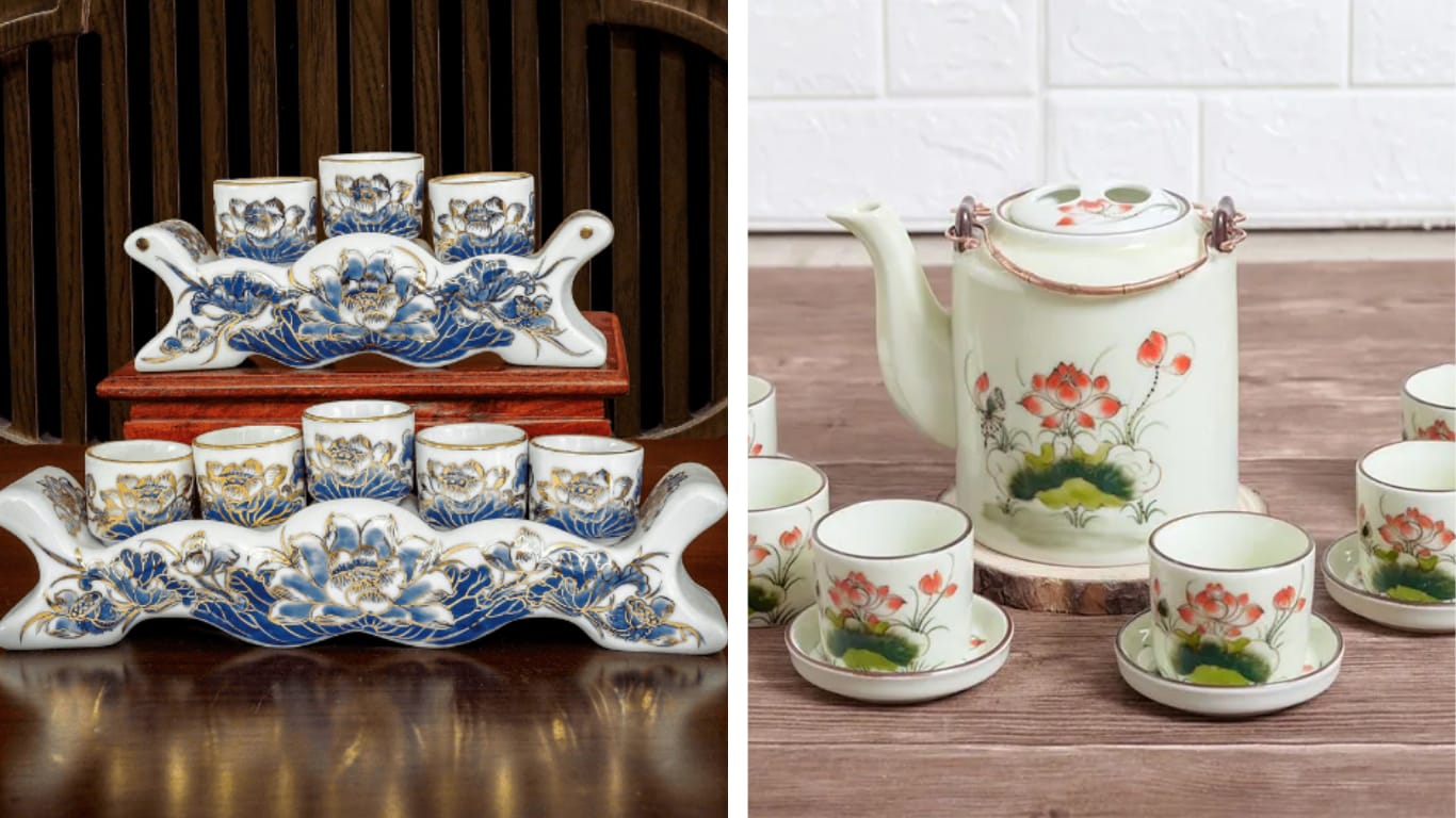 Họa tiết gốm sứ hoa sen 1