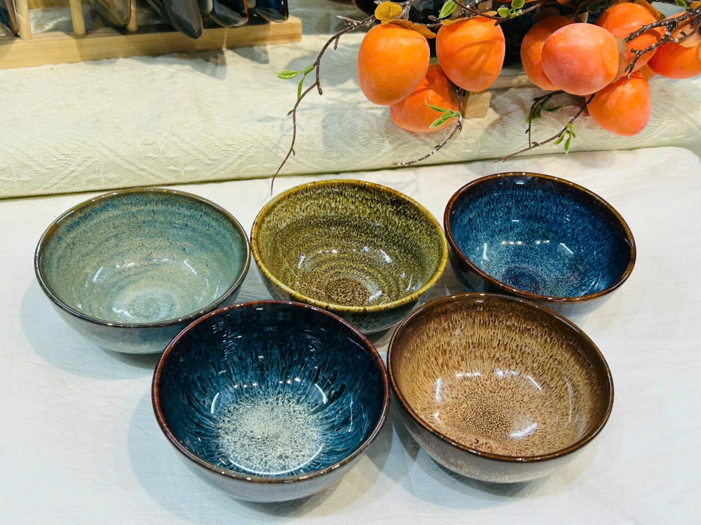 Bộ bát ăn men hỏa biến món quà tặng cha mẹ 