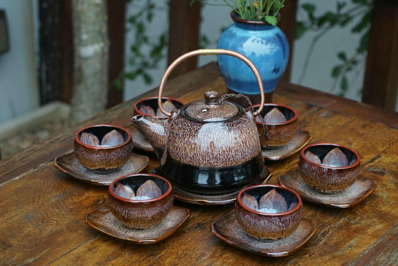 Bộ ấm chén uống trà món quà tặng cha mẹ 