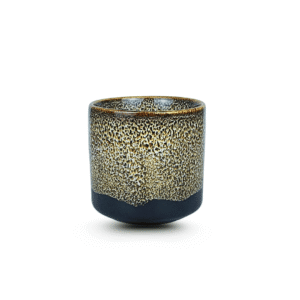 Cốc Gốm Trụ Men Gấm Vàng D7H7 – Gốm Bát Tràng Thủ Công Tinh Tế