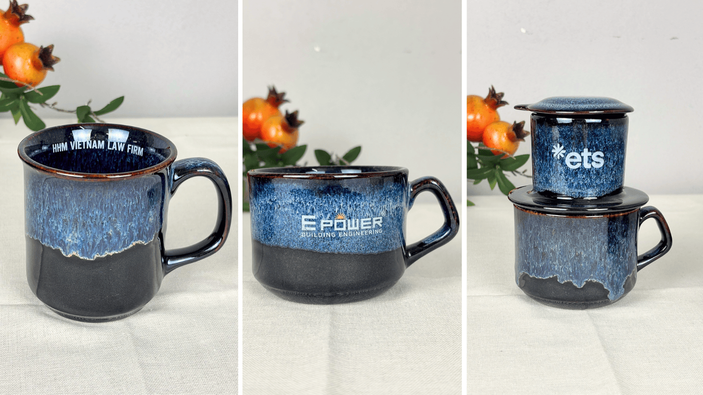 cốc gốm sứ thiết kế logo