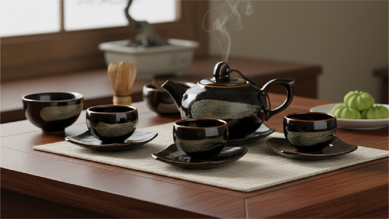 bộ ấm chén men hỏa biến
